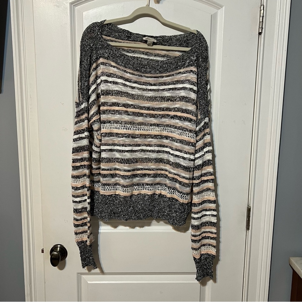 Women’s Sweater,2X/3X,Boutique Style,Long Sleeve,Cozy,Thin,Pink,Gray,White,Black